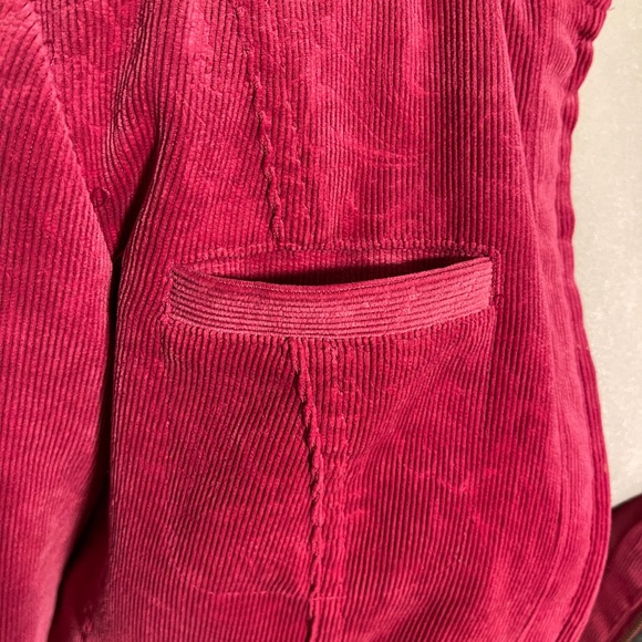 Chico’s Pink Corduroy Jacket Floral Embossed Artsy Quiet Luxury Size 0 Small - Picture 4 of 10